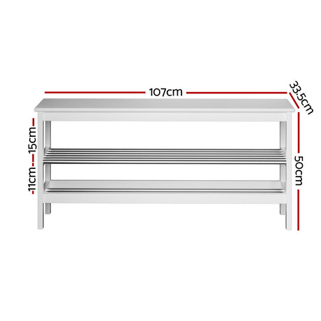 Bamboo Shoe Storage Bench with Seating