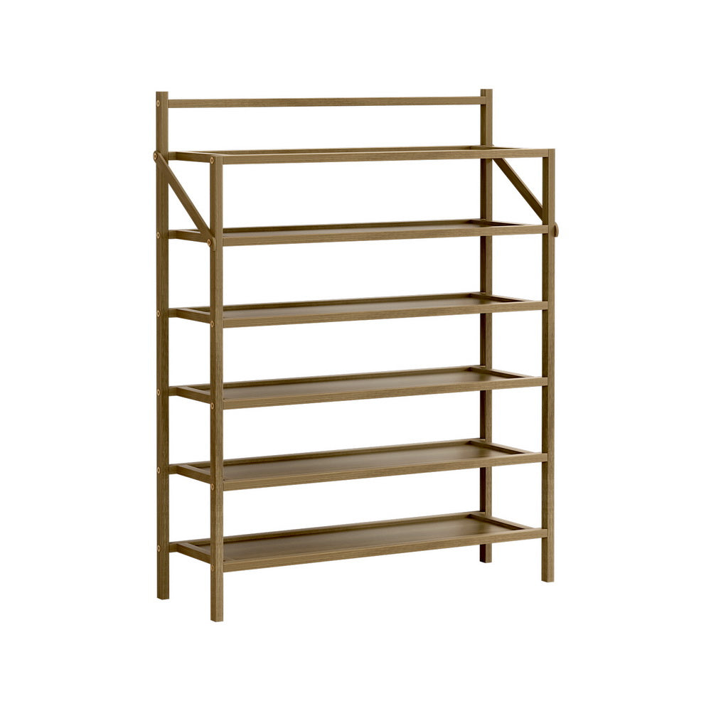 6-Tier Bamboo Shoe Rack for Elegant Storage