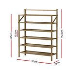 6-Tier Bamboo Shoe Rack for Elegant Storage