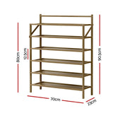 6-Tier Bamboo Shoe Rack for Elegant Storage