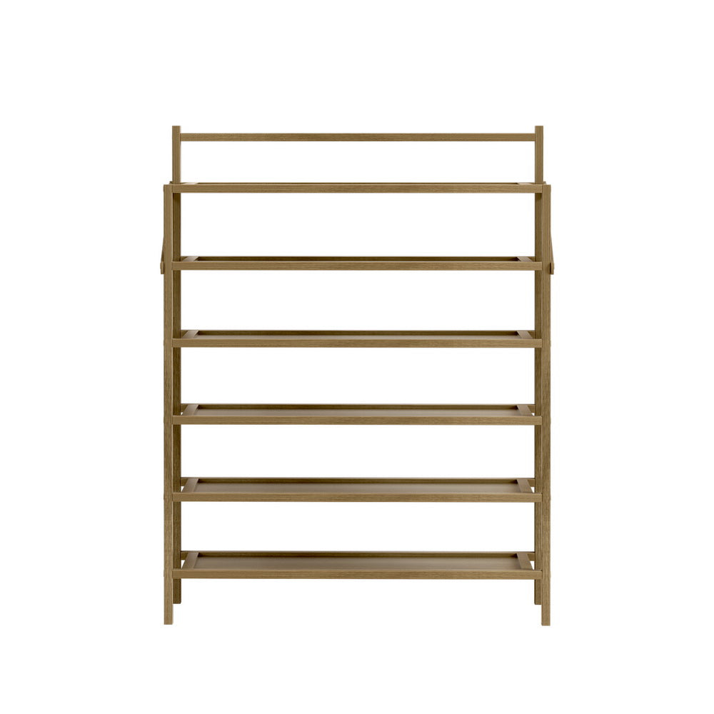 6-Tier Bamboo Shoe Rack for Elegant Storage