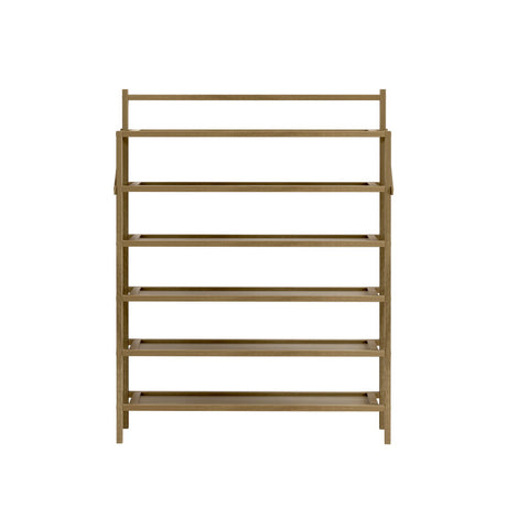 6-Tier Bamboo Shoe Rack for Elegant Storage