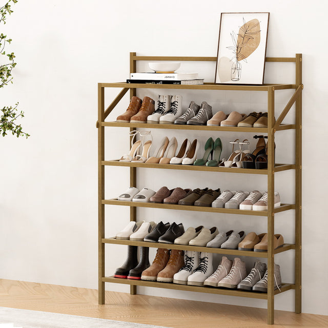 6-Tier Bamboo Shoe Rack for Elegant Storage