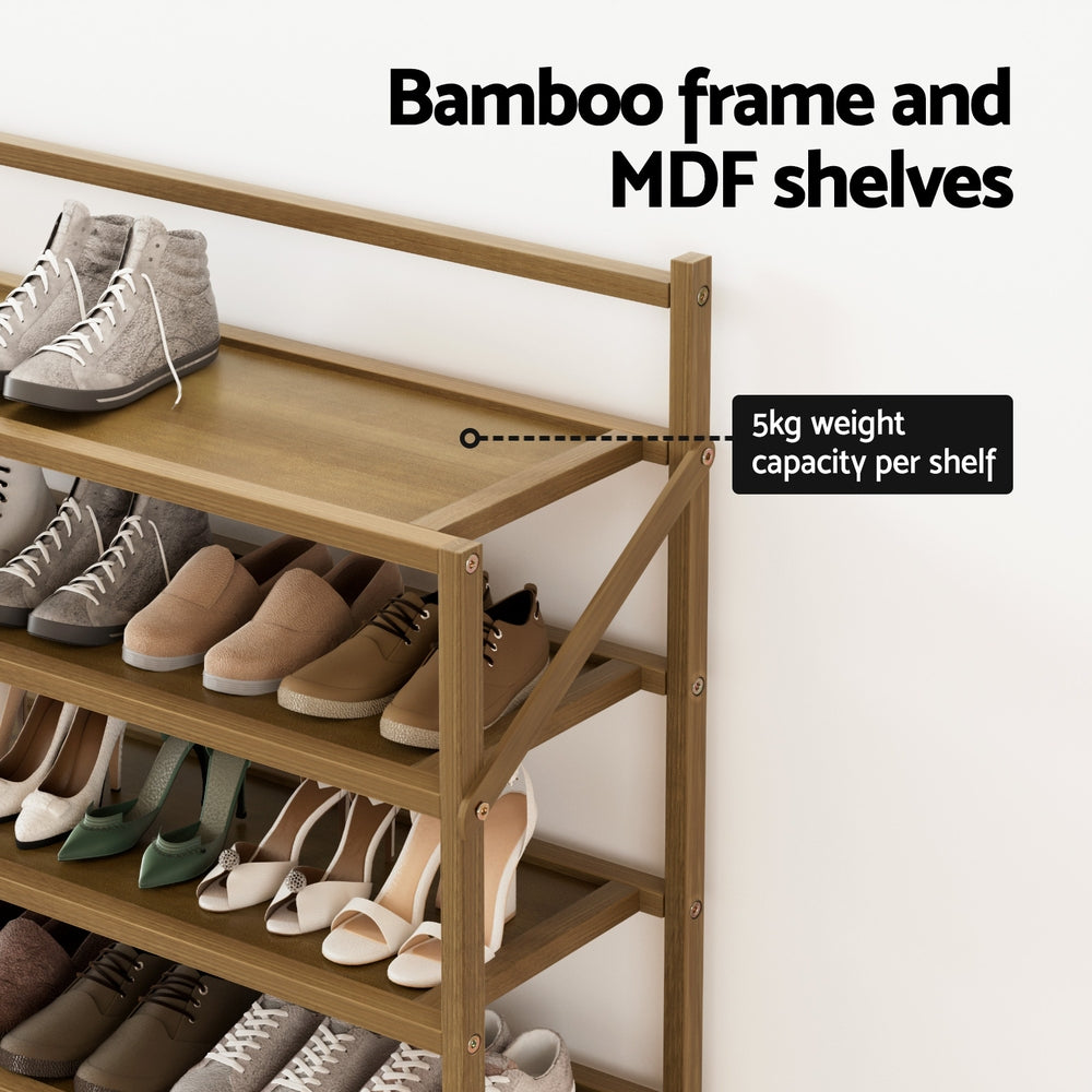 6-Tier Bamboo Shoe Rack for Elegant Storage