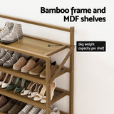 6-Tier Bamboo Shoe Rack for Elegant Storage