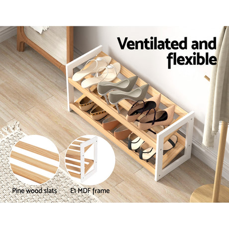 Elegant 2-Tier Shoe Rack for Stylish Storage