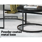 Artiss Marble Effect Nesting Coffee Table Set