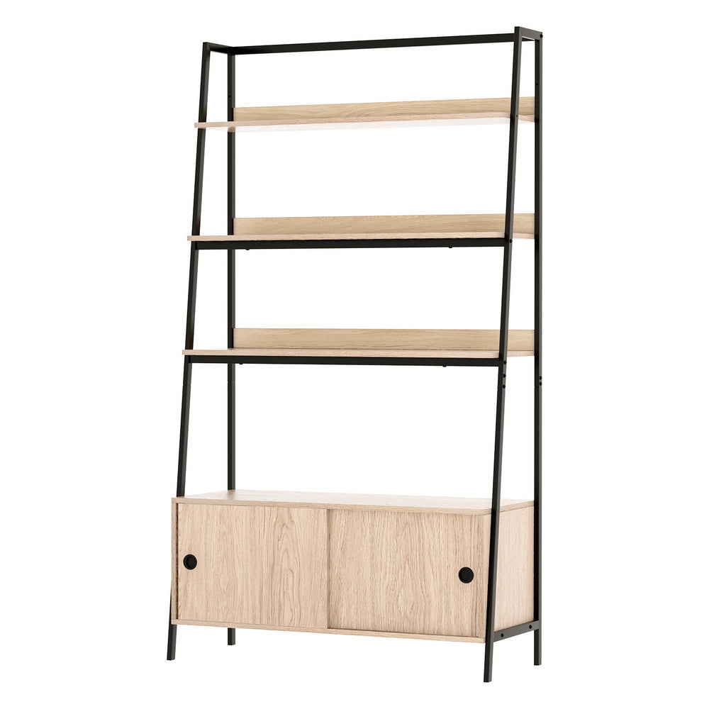 MIRA Oak 5 Tier Cube Bookshelf