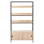 MIRA Oak 5 Tier Cube Bookshelf