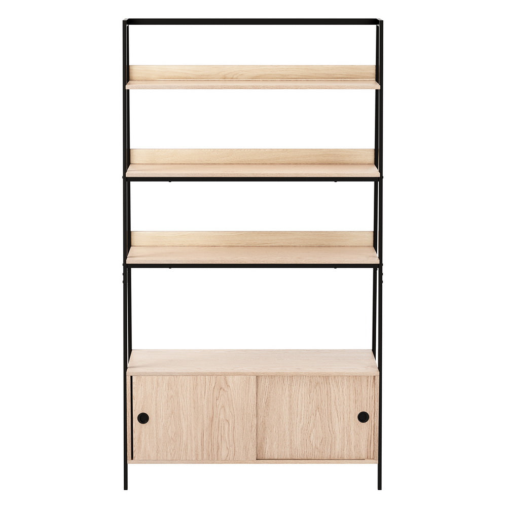 MIRA Oak 5 Tier Cube Bookshelf