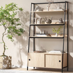 MIRA Oak 5 Tier Cube Bookshelf