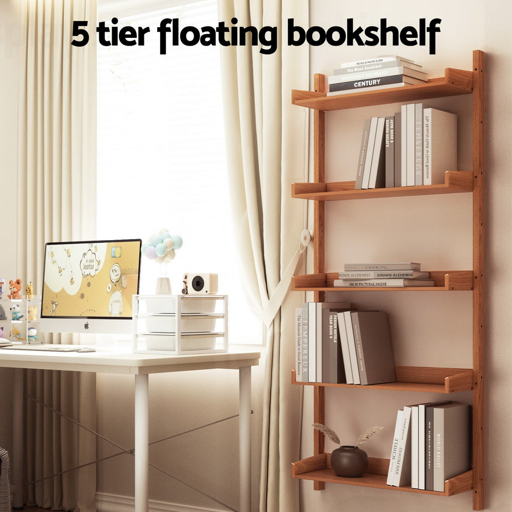 Artiss Capiz Floating Bookshelf - Oak