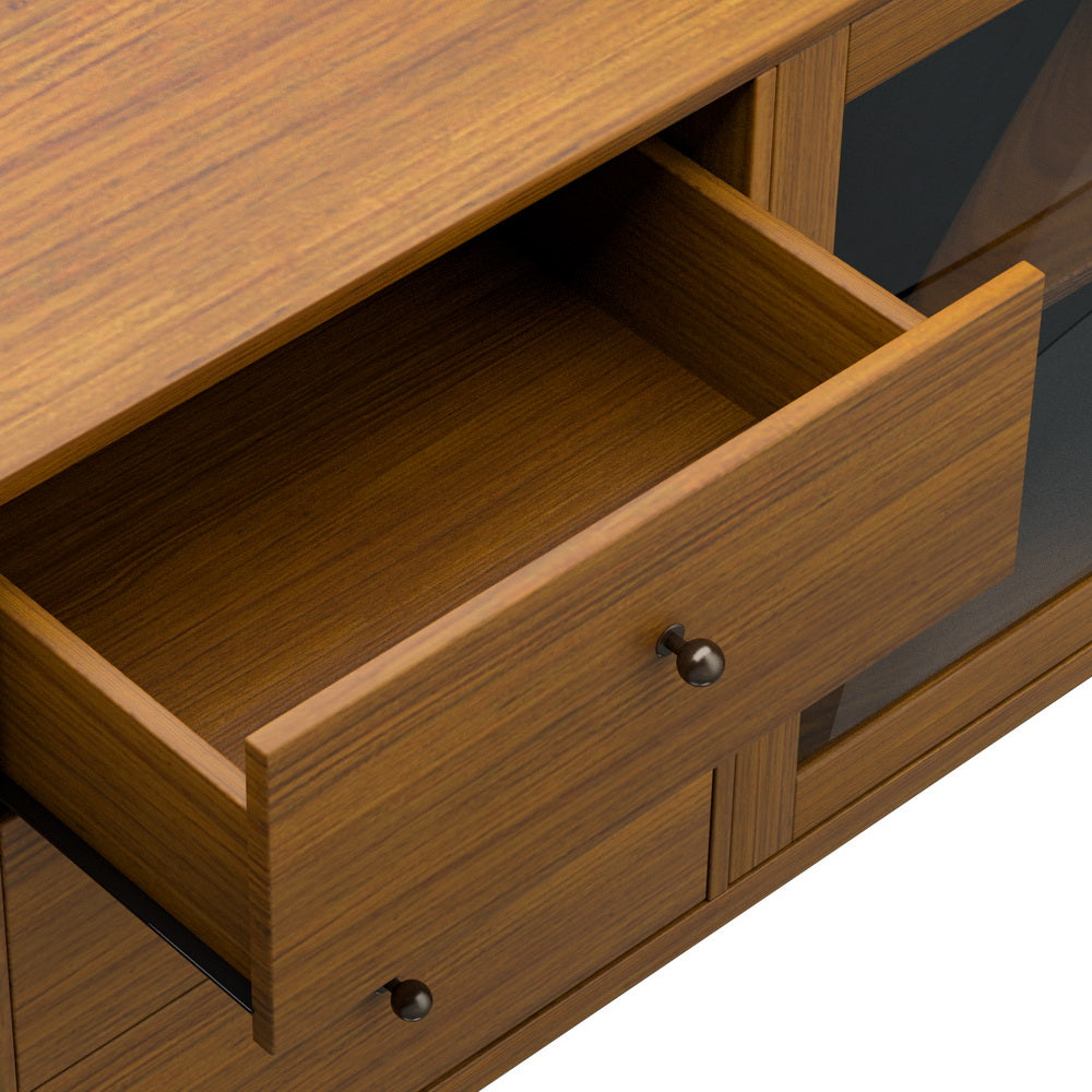 Artiss Oak Buffet Sideboard with Glass Doors