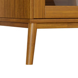 Artiss Oak Buffet Sideboard with Glass Doors