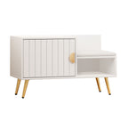 Elegant White Shoe Rack Bench Cabinet