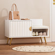 Elegant White Shoe Rack Bench Cabinet