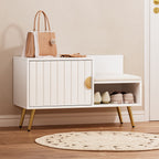 Elegant White Shoe Rack Bench Cabinet
