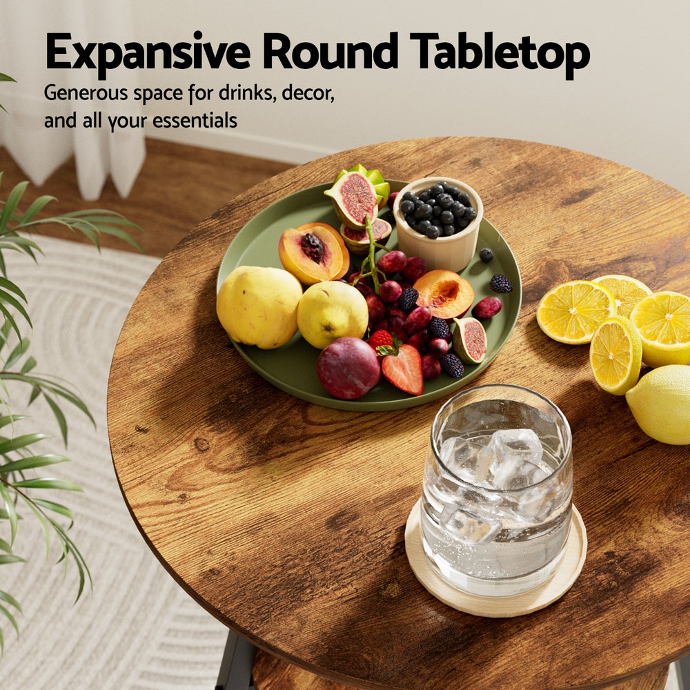 Artiss Industrial Bar Table with 2-Tier Organizer