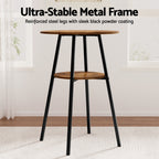 Artiss Industrial Bar Table with 2-Tier Organizer