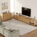 6-Drawer Pine Storage Dresser Table