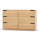 6-Drawer Pine Storage Dresser Table