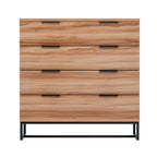 Elegant Rust Oak Chest of Drawers