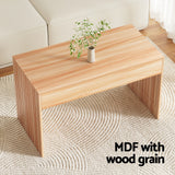 Artiss 100CM Rectangle Fluted Coffee Table