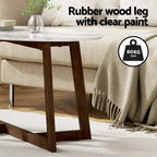 Artiss Oval Marble Effect Coffee Table