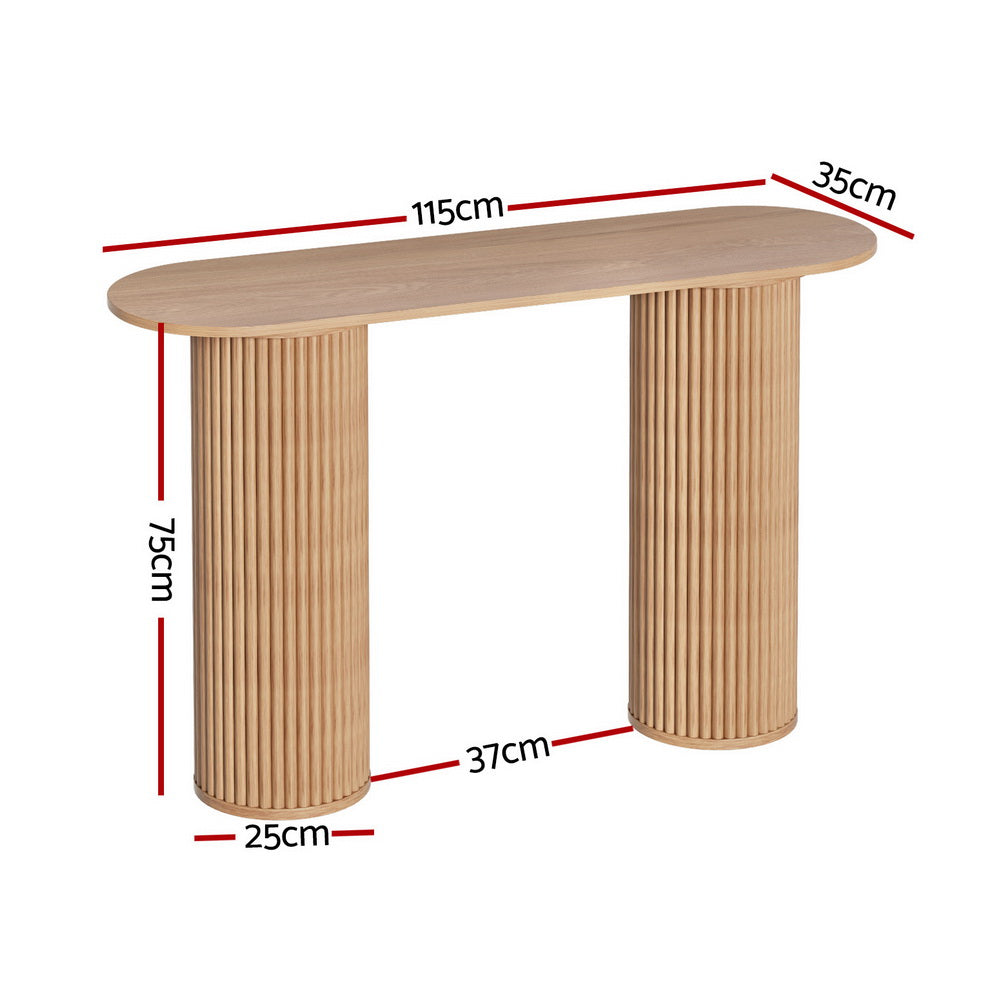 Blake Oval Console Table - 115CM Pine