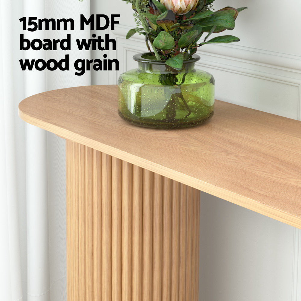 Blake Oval Console Table - 115CM Pine