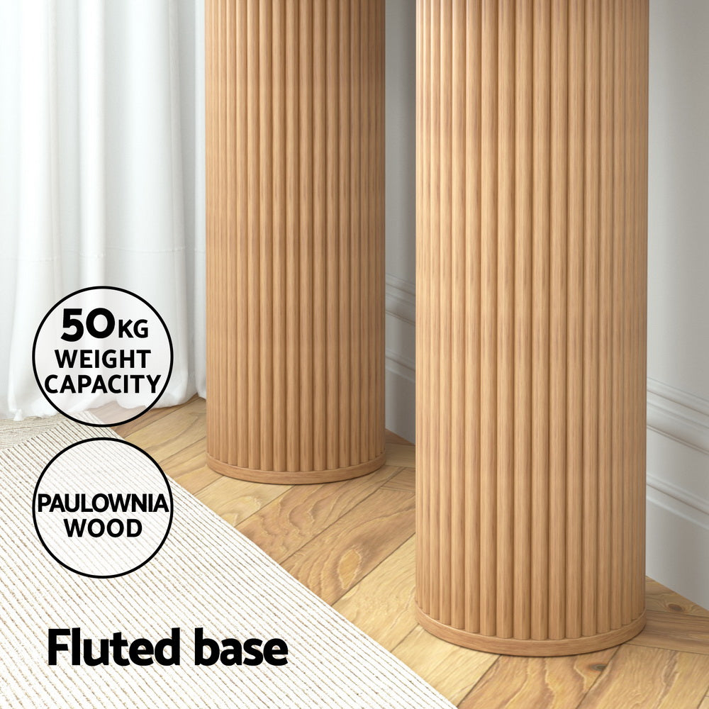 Blake Oval Console Table - 115CM Pine