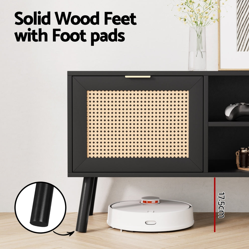 Artiss 150cm Elegant Black TV Unit