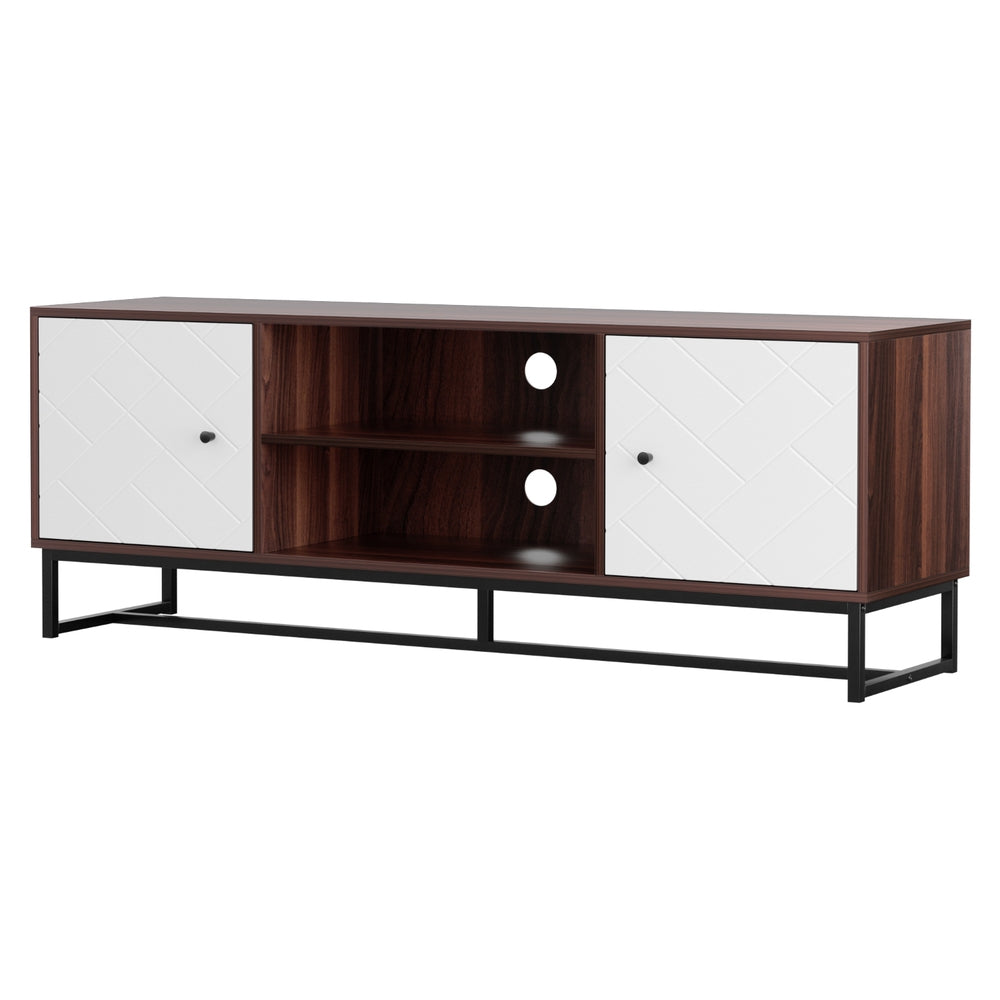 Artiss 150cm Walnut & White TV Unit