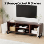 Artiss 150cm Walnut & White TV Unit