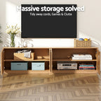 Artiss 180cm Pine TV Unit Storage Cabinet