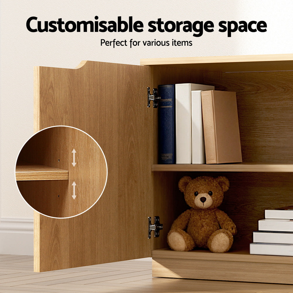 Artiss 180cm Pine TV Unit Storage Cabinet