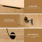 Artiss 180cm Pine TV Unit Storage Cabinet