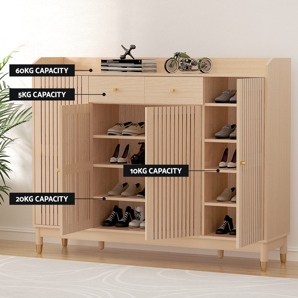 Elegant 26-Pair Shoe Rack Cabinet