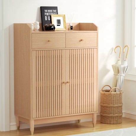 Elegant 4-Tier Shoe Rack Cabinet for 16 Pairs