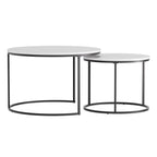 Artiss Marble Effect Nesting Coffee Table Set
