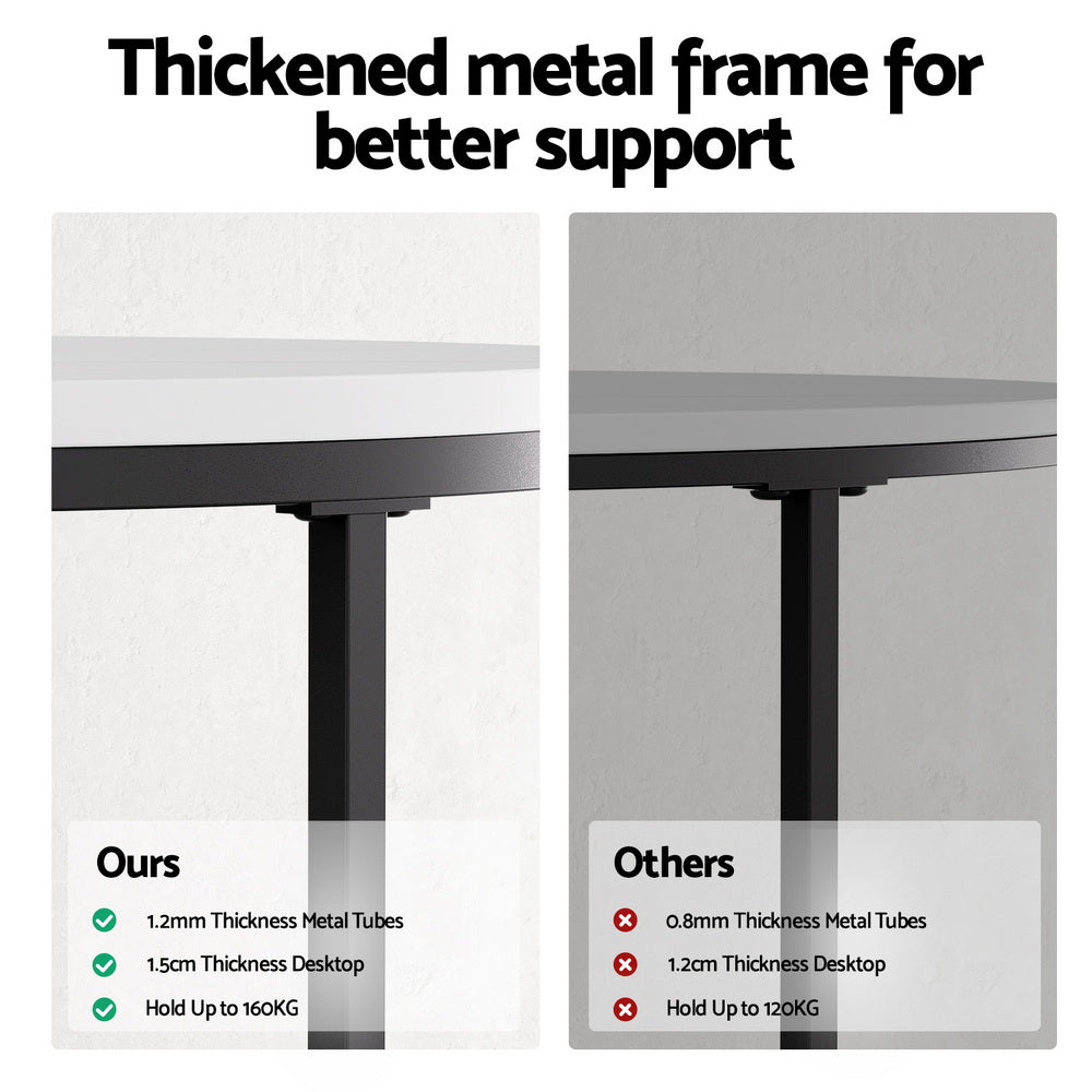 Artiss Marble Effect Nesting Coffee Table Set