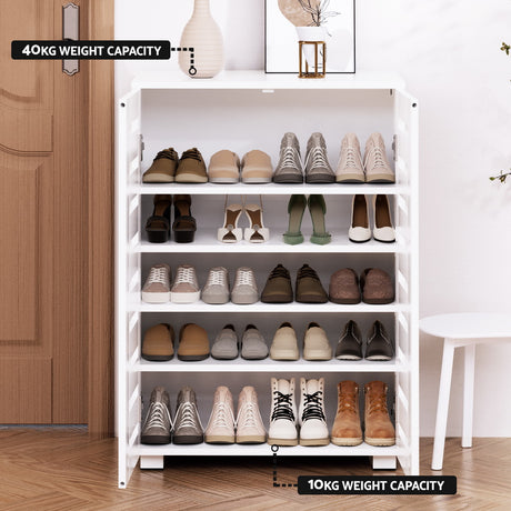 Sophisticated 5-Tier Shoe Storage Cabinet