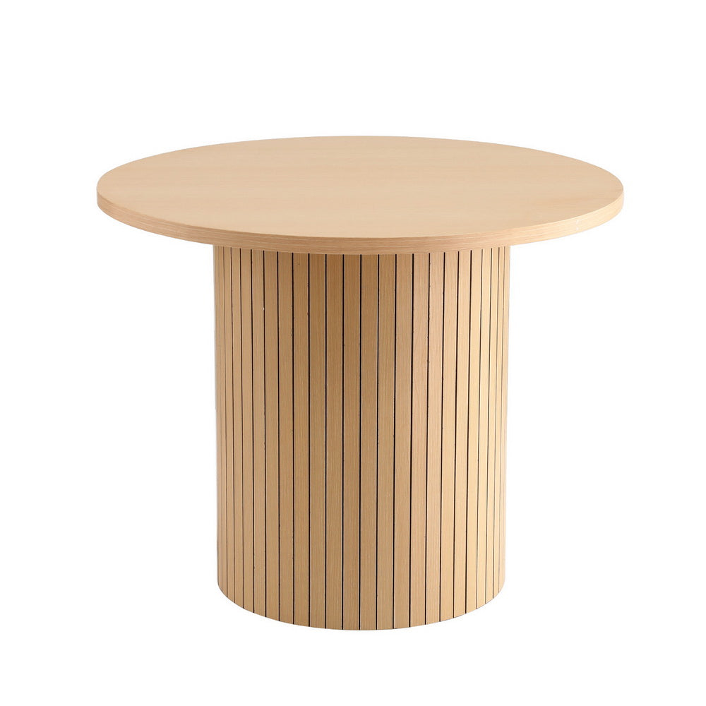 Artiss Round Fluted Coffee Table