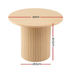 Artiss Round Fluted Coffee Table