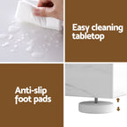 Artiss White and Gold Marble Effect Console Table