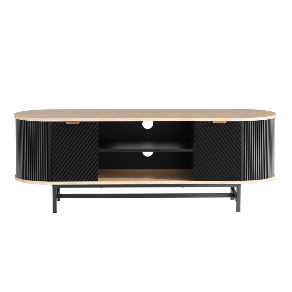 Artiss Black Pine TV Unit Storage Cabinet