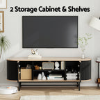 Artiss Black Pine TV Unit Storage Cabinet