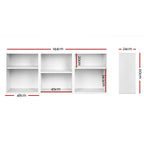 Artiss VENA White Bookshelf Set of 3