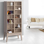 Artiss BERG Oak Multimedia Storage Rack