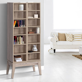 Artiss BERG Oak Multimedia Storage Rack